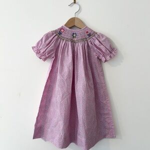 SILLY GOOSE EUC/LN Hand Smocked Flower Pot Bishop Dress